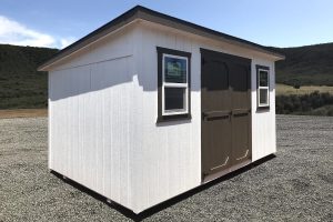 White with Dark Brown Doors