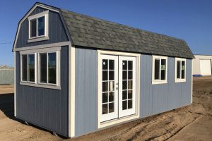 Blue with Ivory Lofted Cabin