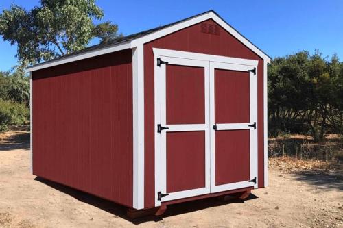 Red-with-White-trim Utility shed